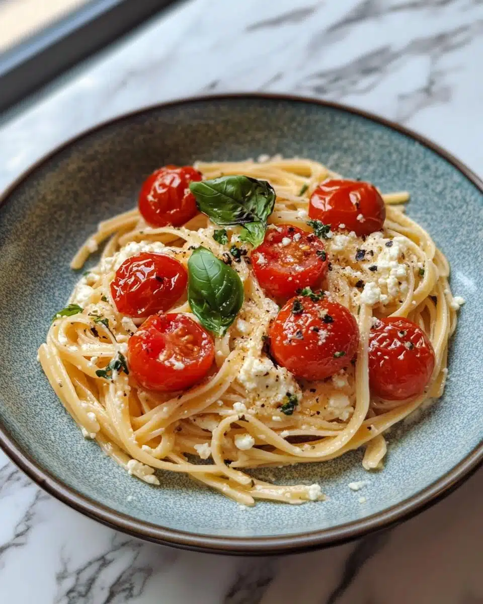 Roasted Tomato Garlic Pasta with Ricotta Magic