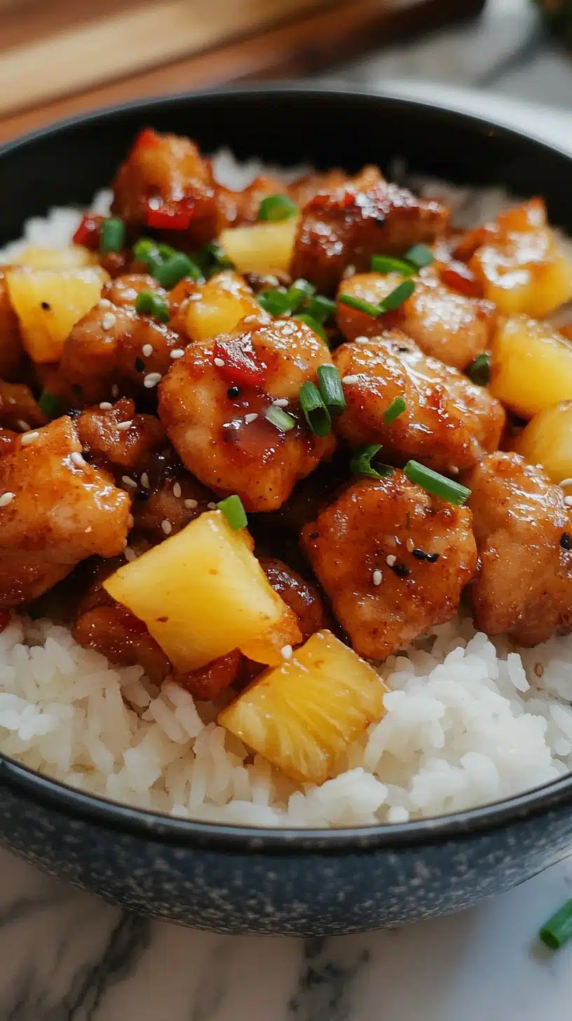 Tropical Pineapple Chicken Rice Delight