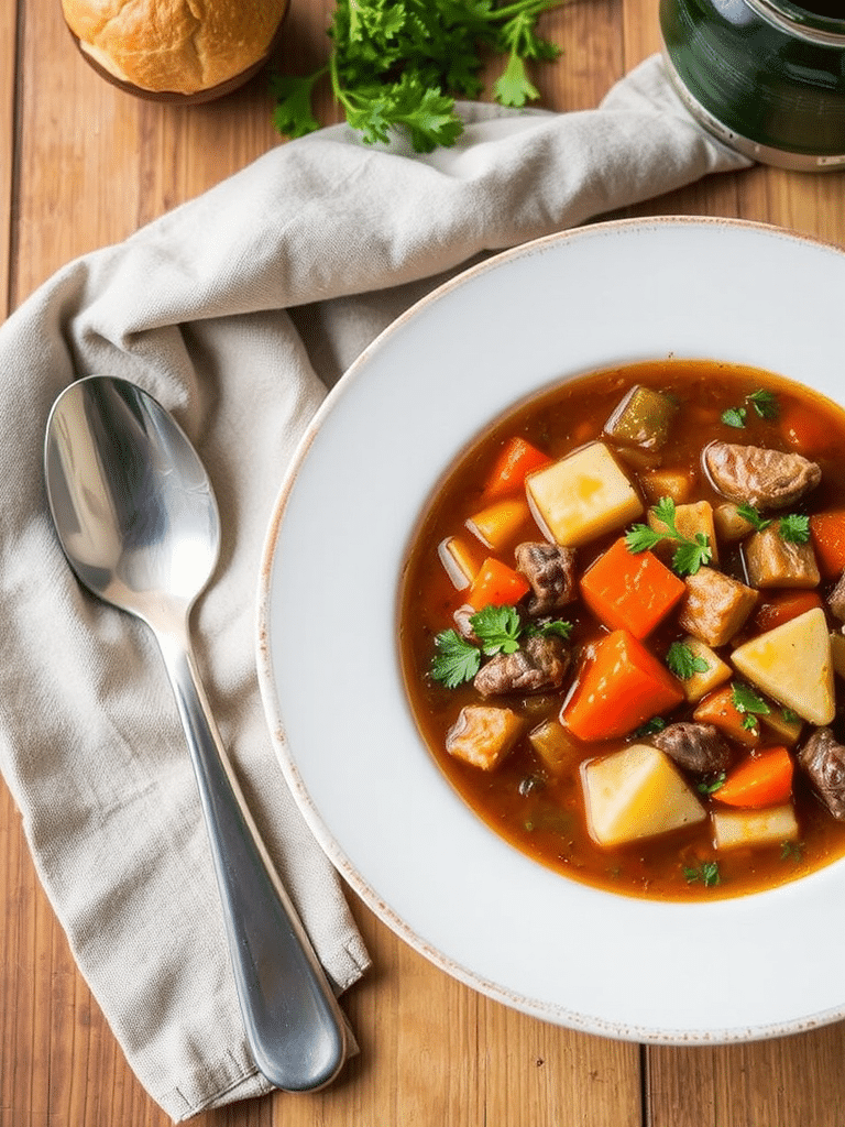 Hearty Beef Vegetable Soup Recipe Idea