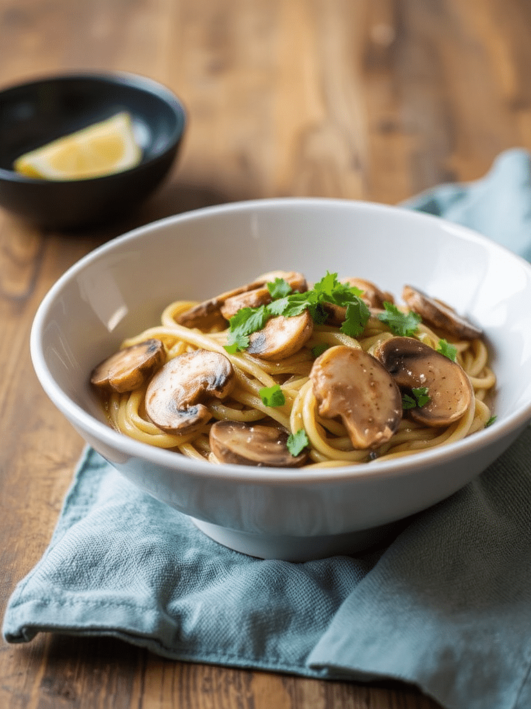 Ramen Carbonara Fusion Mushroom Recipe