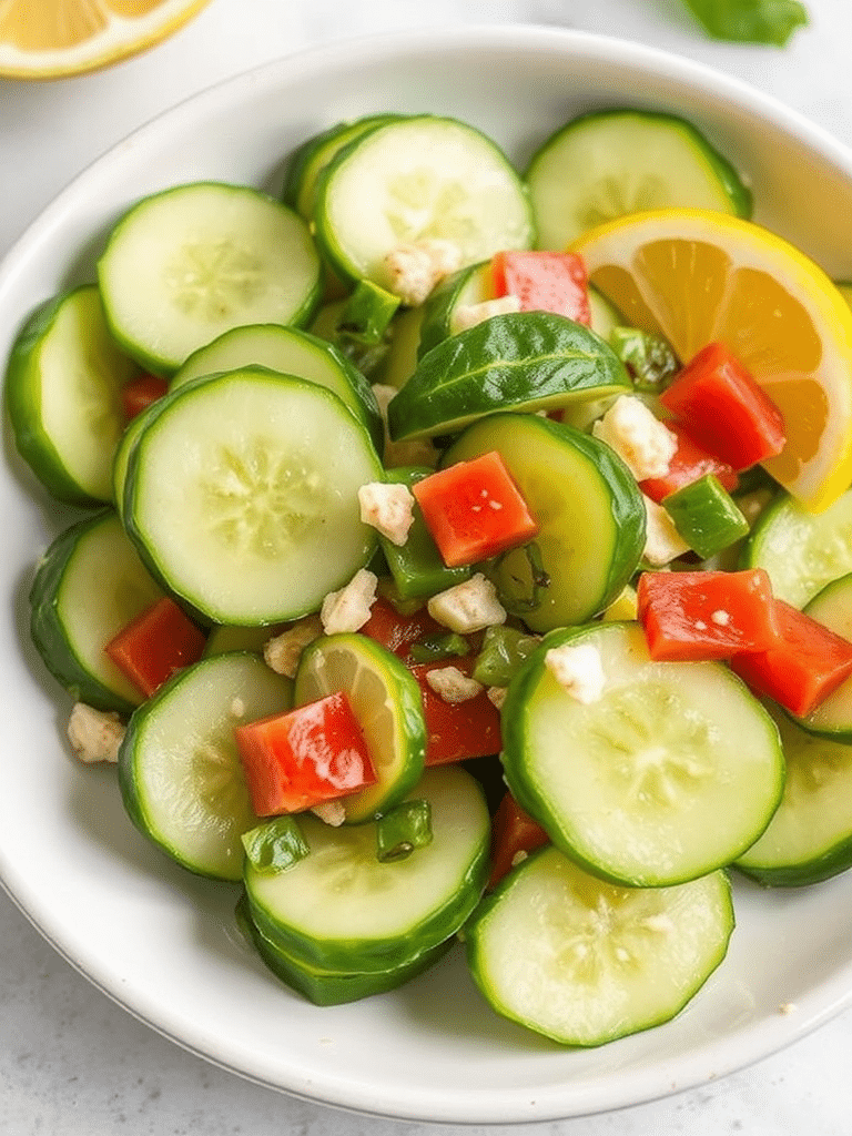 Refreshing Cucumber Salads and Snacks